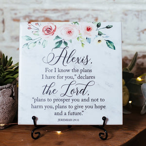 For I Know The Plans I Have For You Name Christian Gifts For Women Teens Girls Bible Scripture Verse Encouragement, Religious Graduation