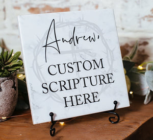 Personalized Custom Bible Verse SCRIPTURE Christian Gifts For Men Teens Boys, Encouraging Sign, Christening Christening Graduation Ideas