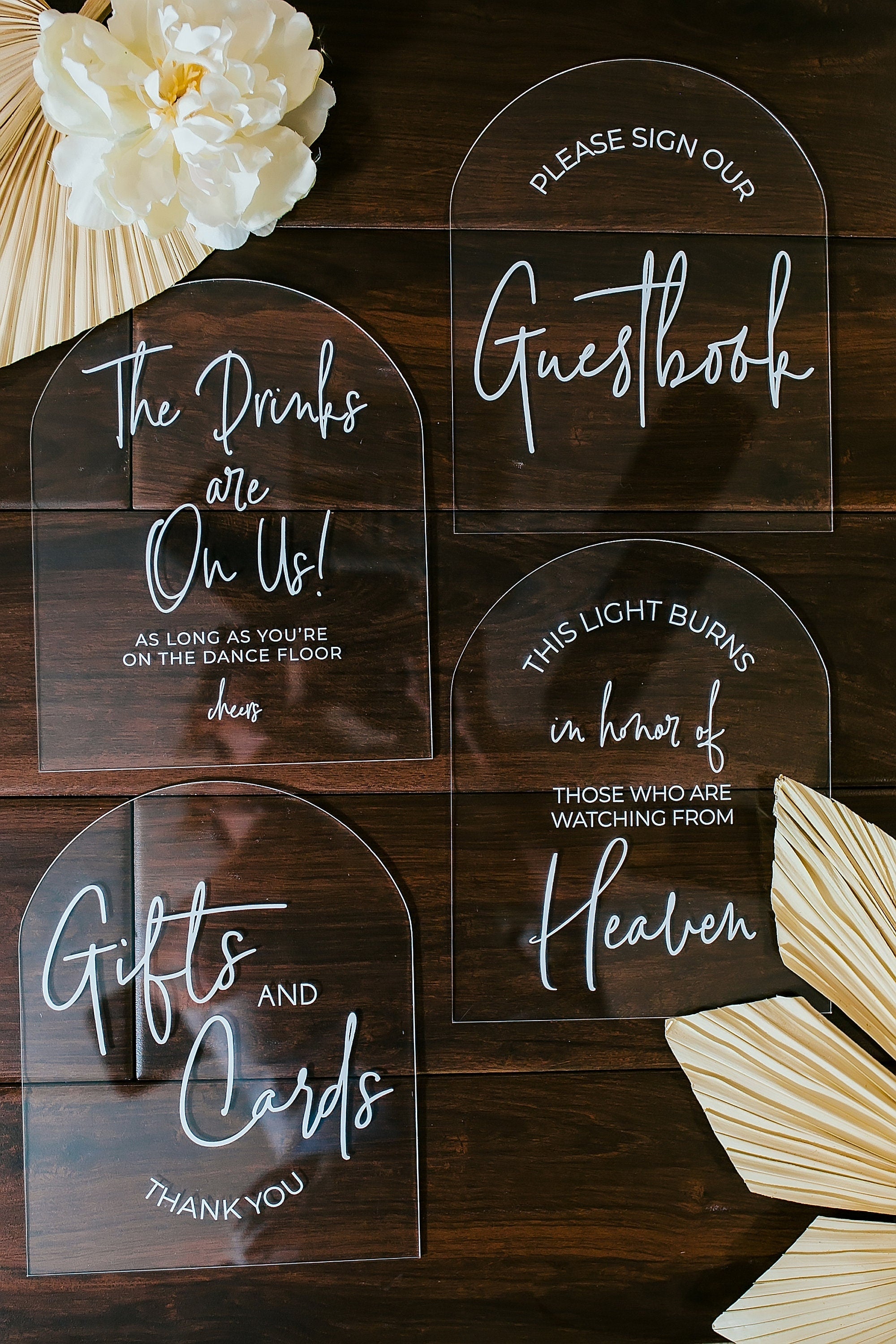 THE SIGNATURE FONT BUNDLE: ARCH 8"X10" TABLE TOP SIGN BUNDLE (UP TO 6 SIGNS)