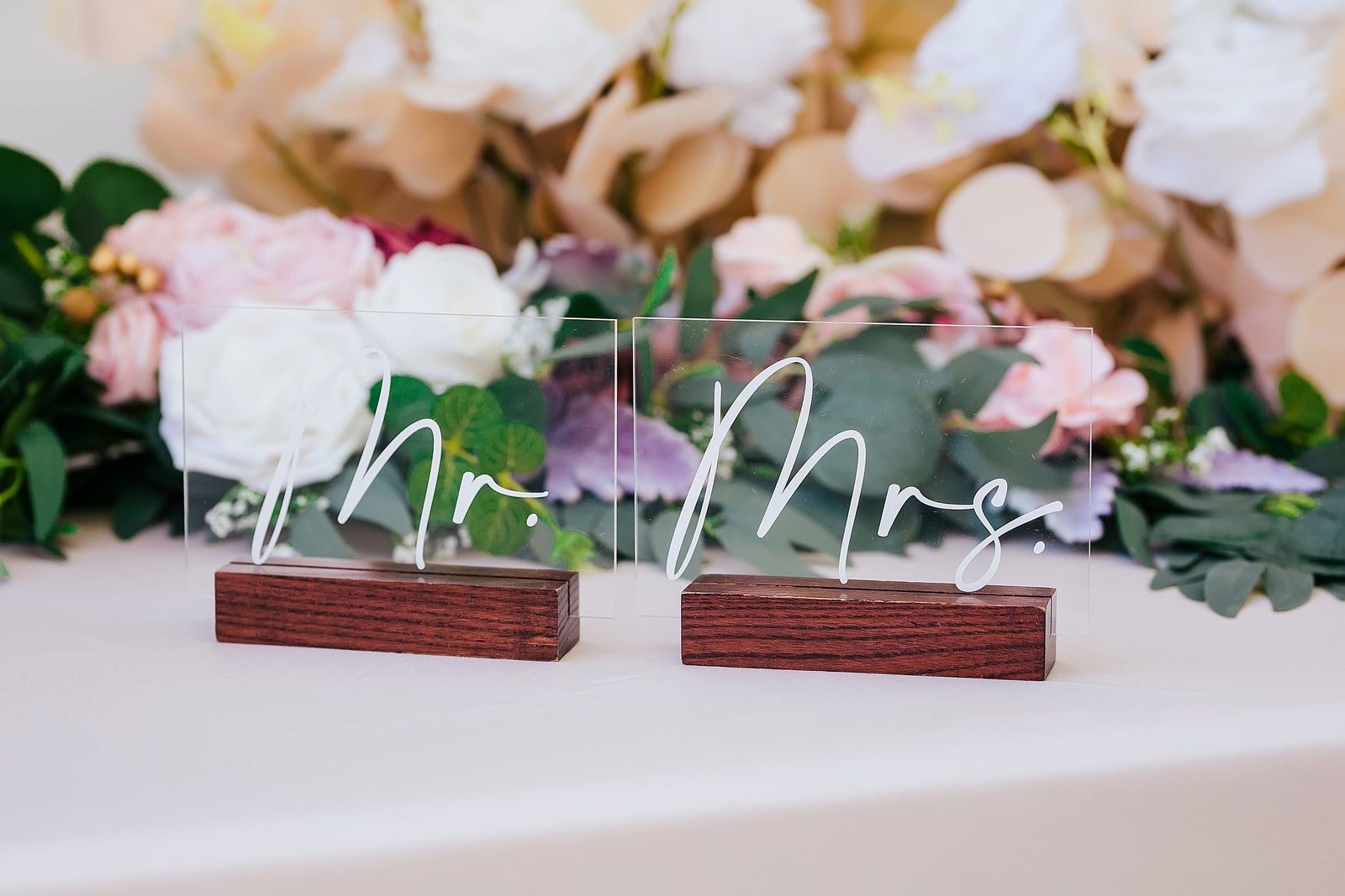 A11-AS5 Set of 2 Mr./Mrs. Bride/Groom His/Hers Table Signs