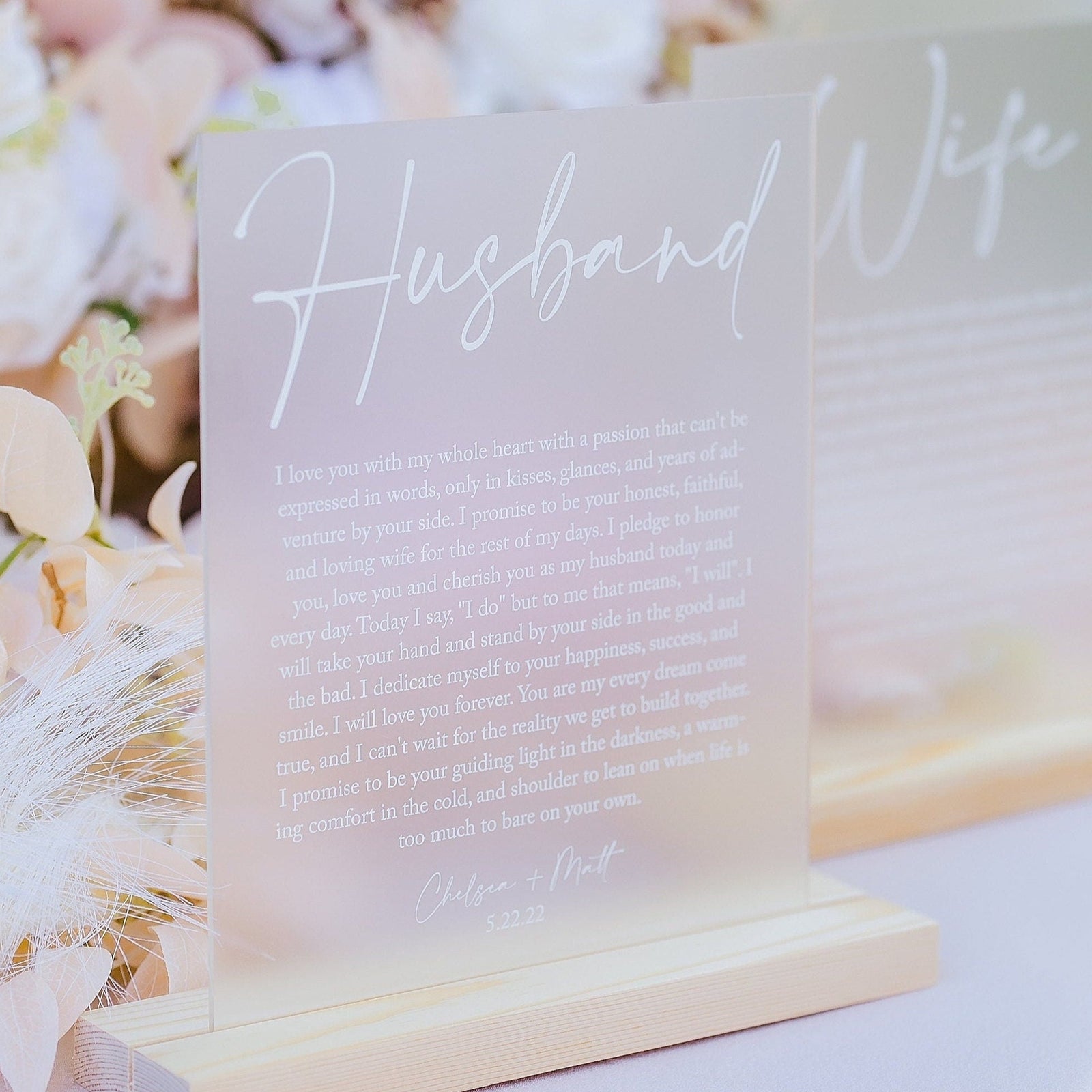 Personalized Vows Husband/Wife A11-AS2