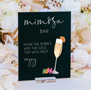 Mimosa Bar Personalized Bar Sign With Drink Icons S1-DS5