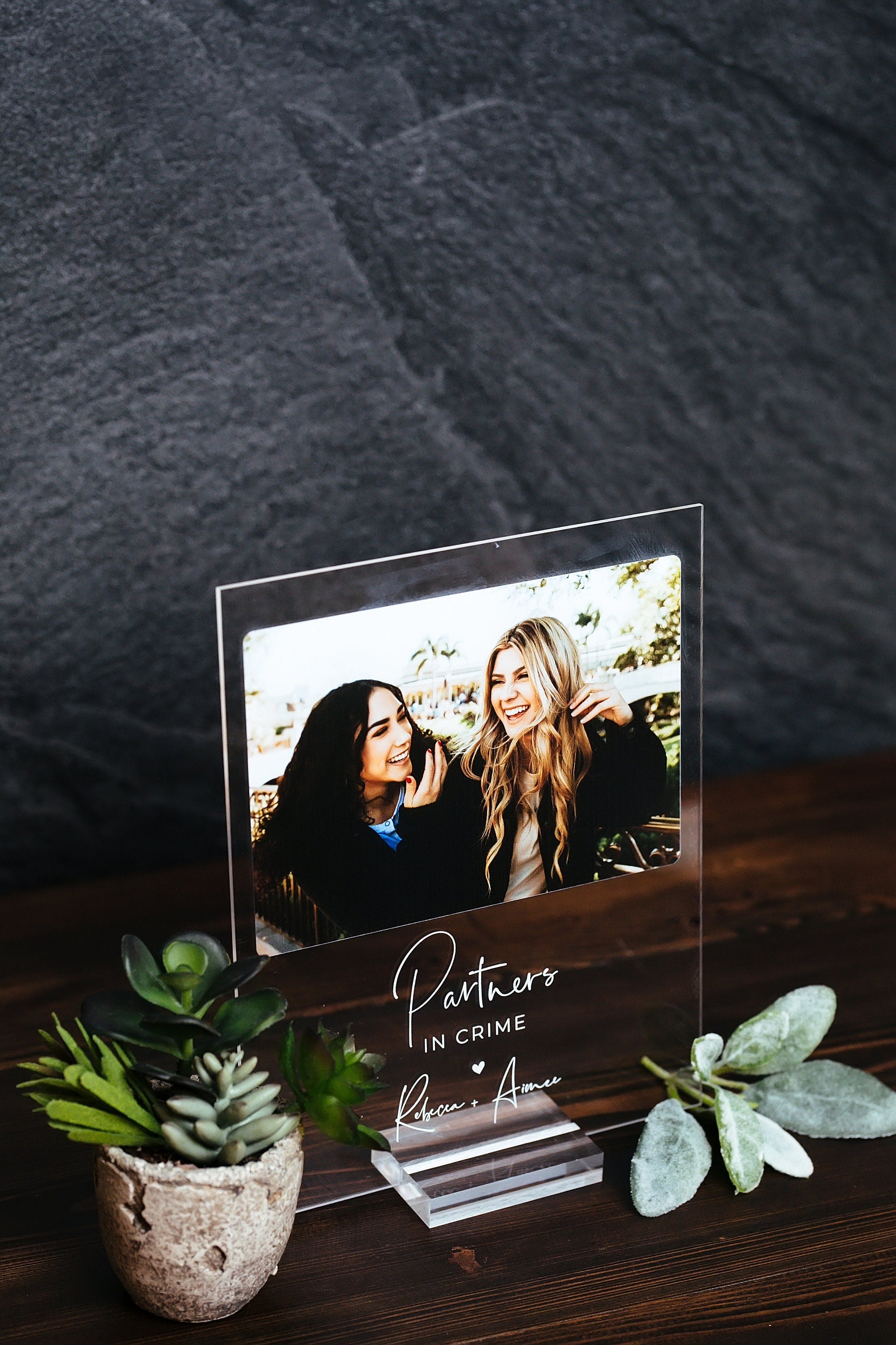 Personalized Photo Plaque w Stand, Best Friends Forever Gift, Gift for Her, Gift for Him, Photo Collage, Personalized Photo Memorial