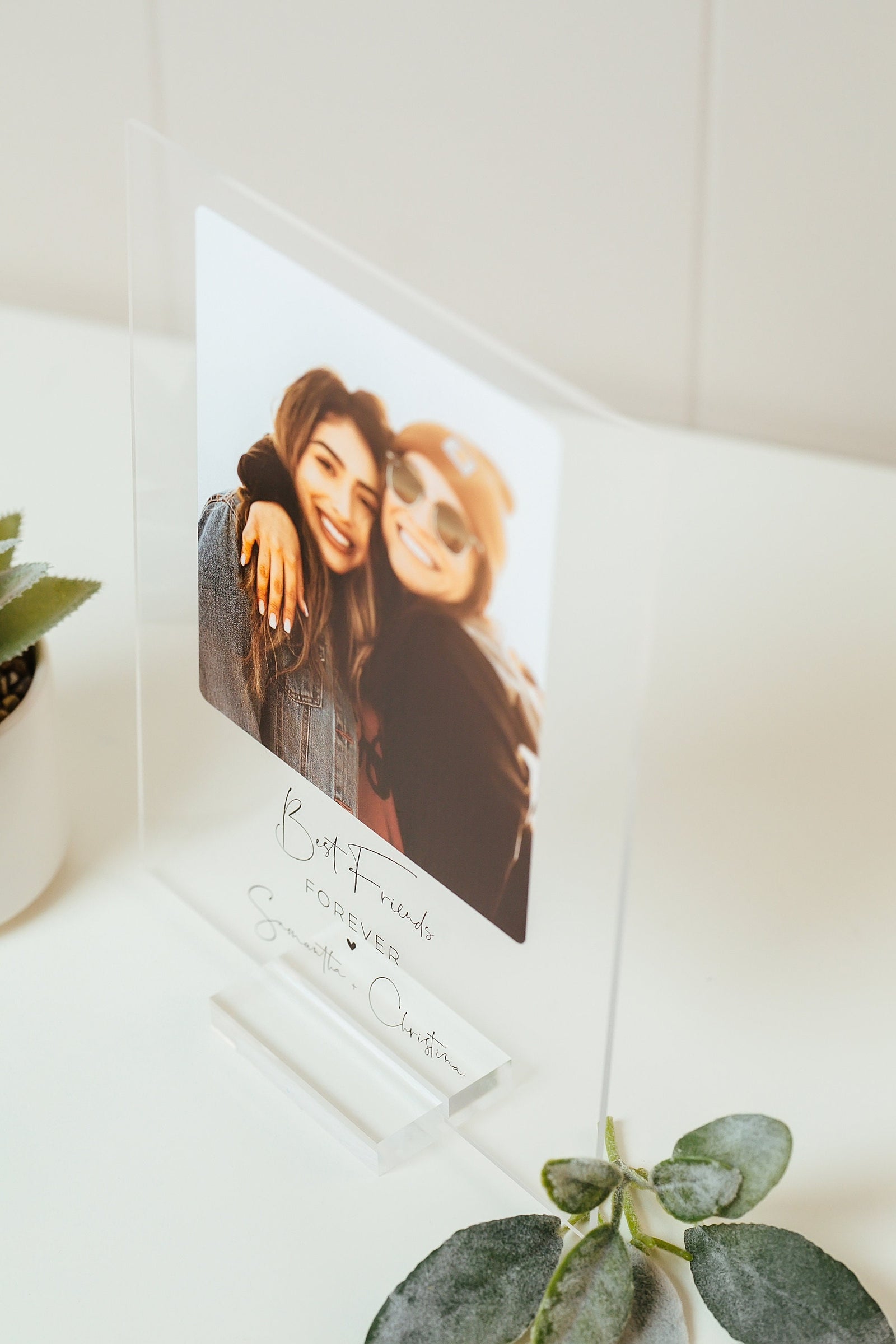 Partners In Crime Personalized Photo Plaque w Stand, Best Friends Forever Gift, Gift for Her, Gift for Him, Photo Collage, Photo Memorial