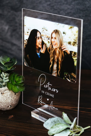 Personalized Photo Plaque w Stand, Best Friends Forever Gift, Gift for Her, Gift for Him, Photo Collage, Personalized Photo Memorial