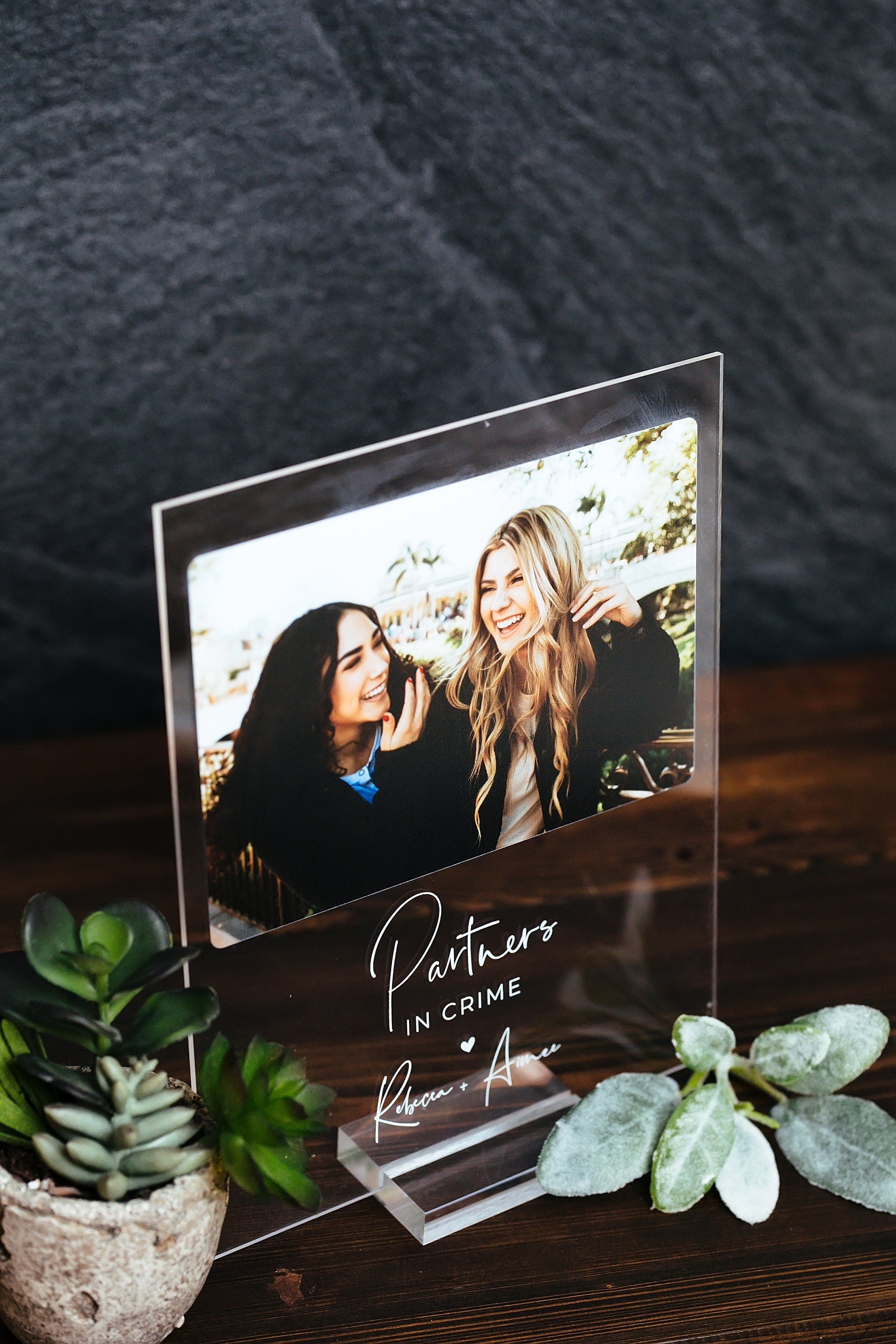 Personalized Photo Plaque w Stand, Best Friends Forever Gift, Gift for Her, Gift for Him, Photo Collage, Personalized Photo Memorial