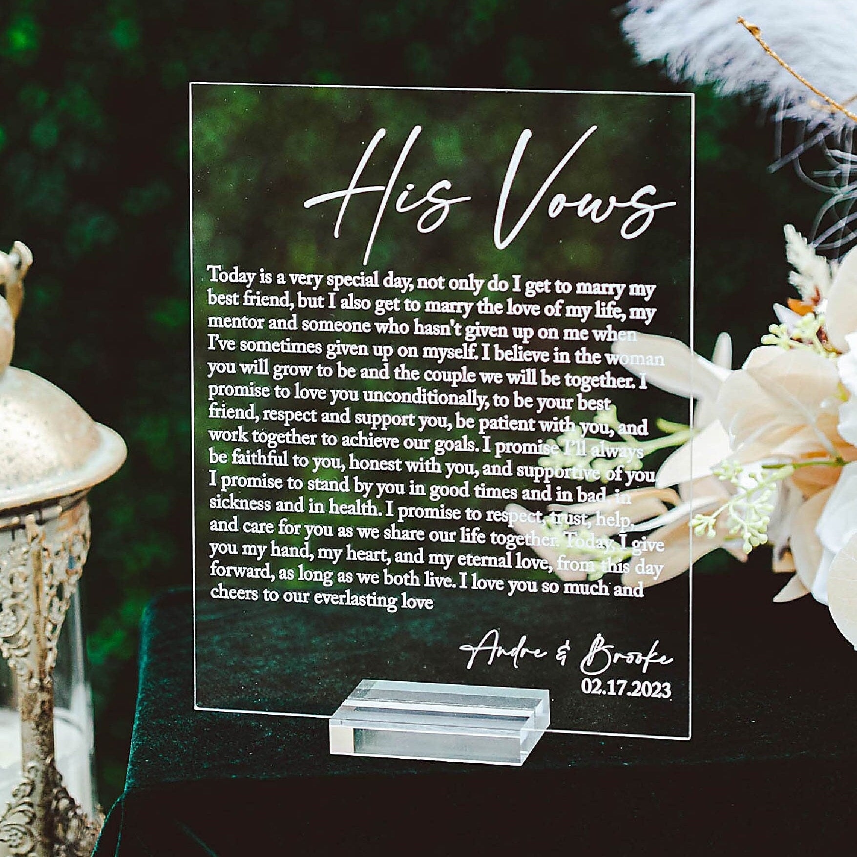 Personalized Vows His/Hers A11-AS4