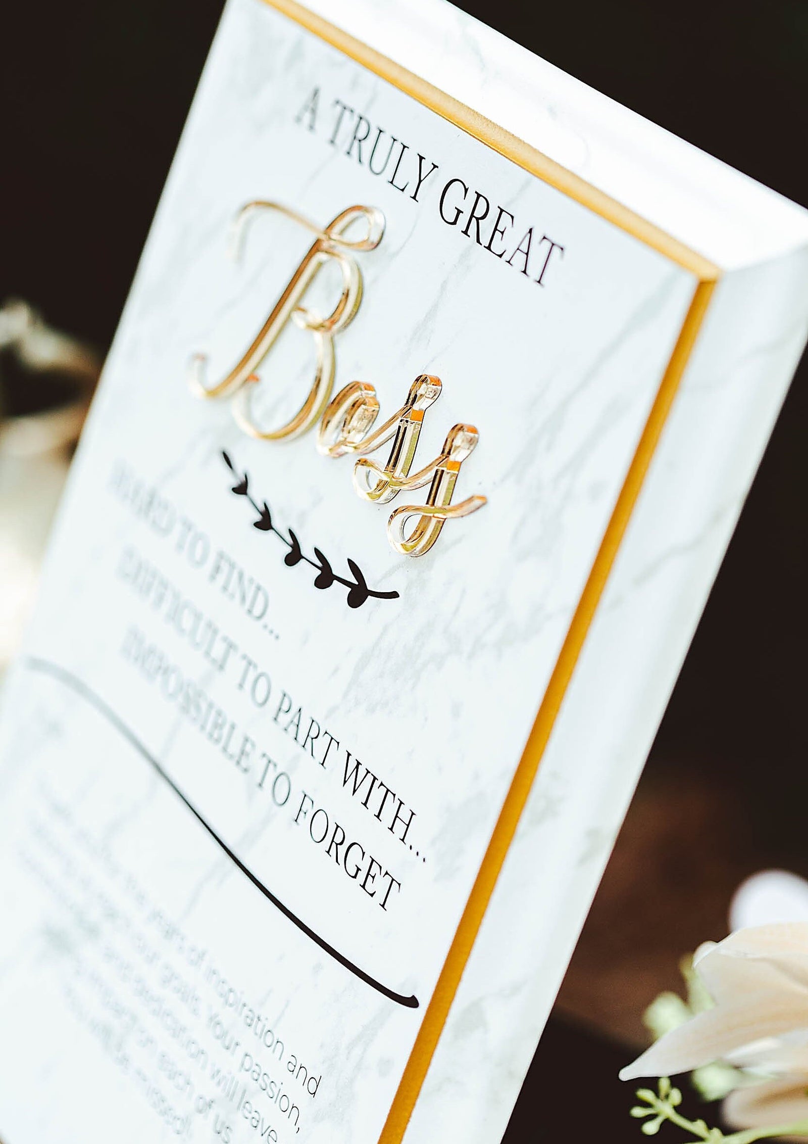 Personalized Truly Great Boss Marble Plaque, 9"x12" Thank You Bosses Day Appreciation For Retirement Teacher Counselor Coach Adviser