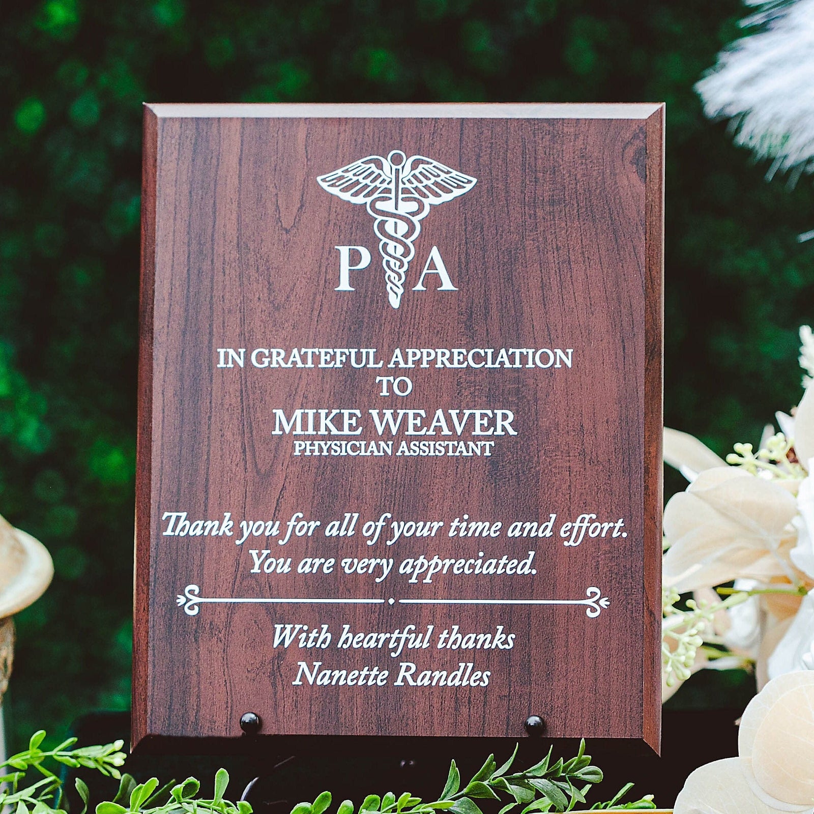 Doctor or Physicians Assistants Thank You Appreciation Plaque, MD Recognition Gift, Physician Medical Obgyn, Doctors Day Appreciation