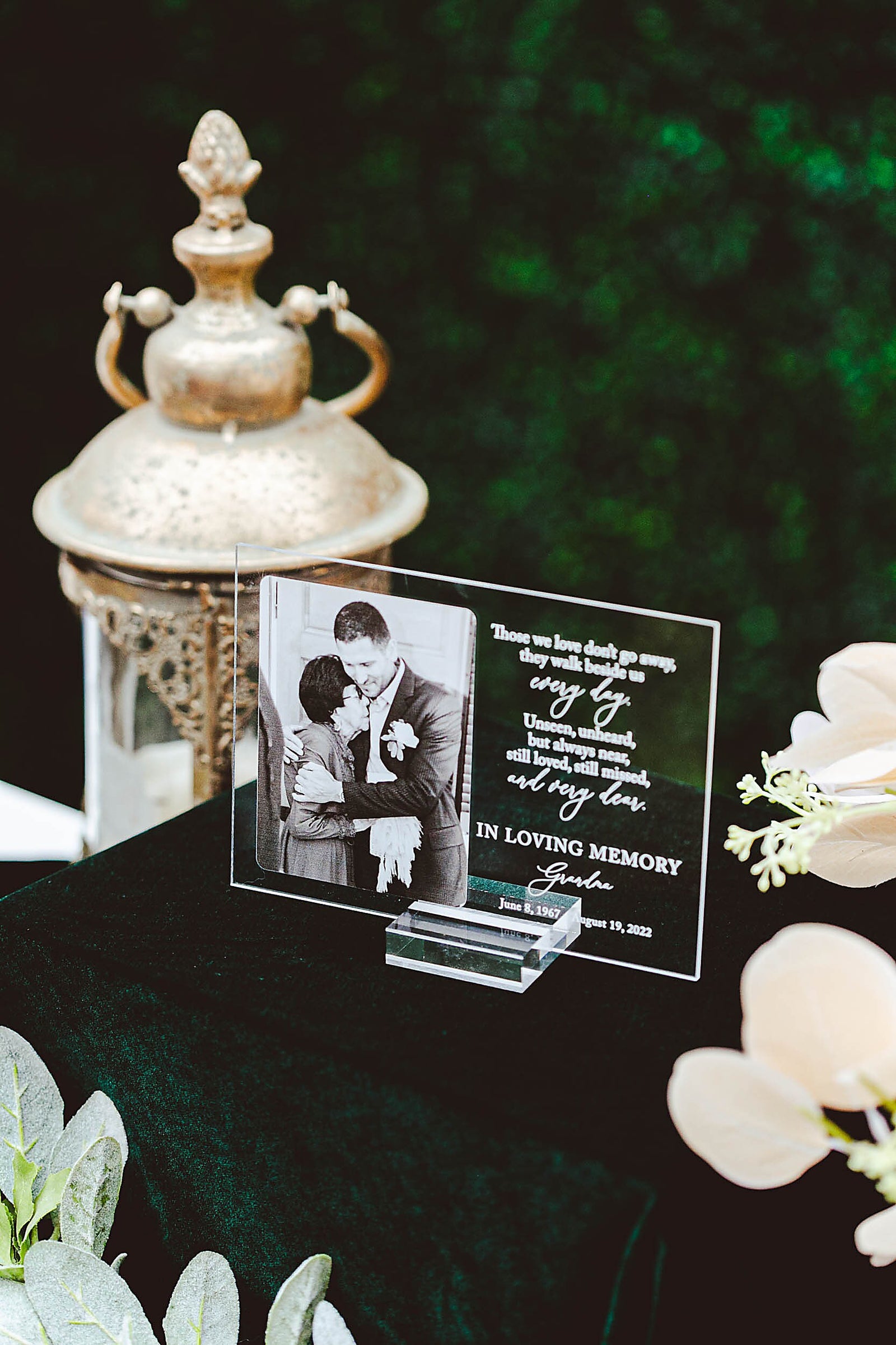 Sympathy Gift With Photo Memorial Plaque, Those We Love Don't Go Away Grief, Remembrance, Bereavement, Condolences Sign Passed Loved Ones