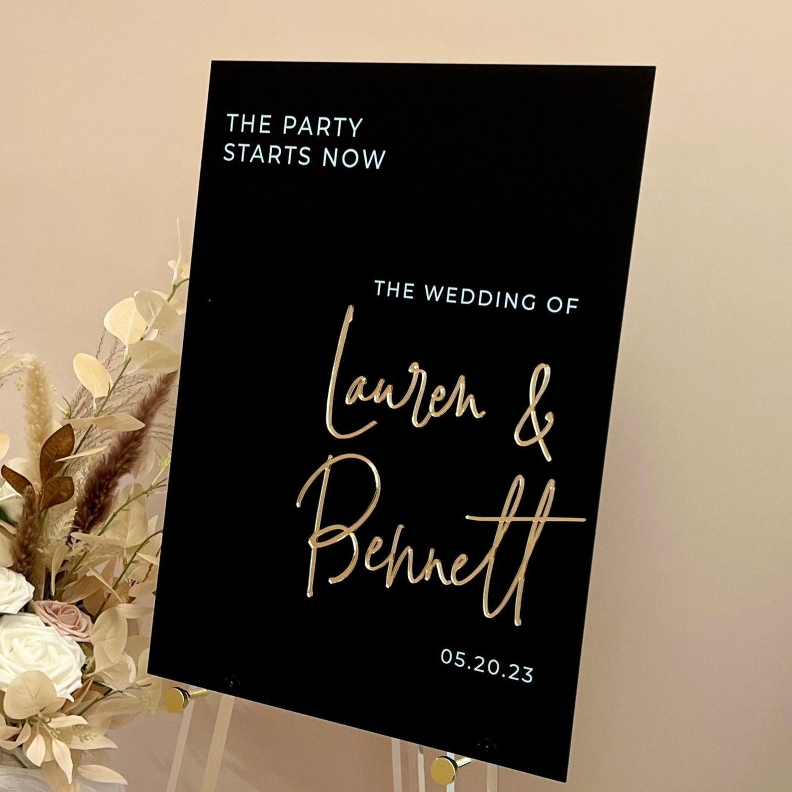 3DF3-ES4 3D Event Entry Signs with Laser Cut Wording - Sign Sizes 18"x24" or 24"x36"