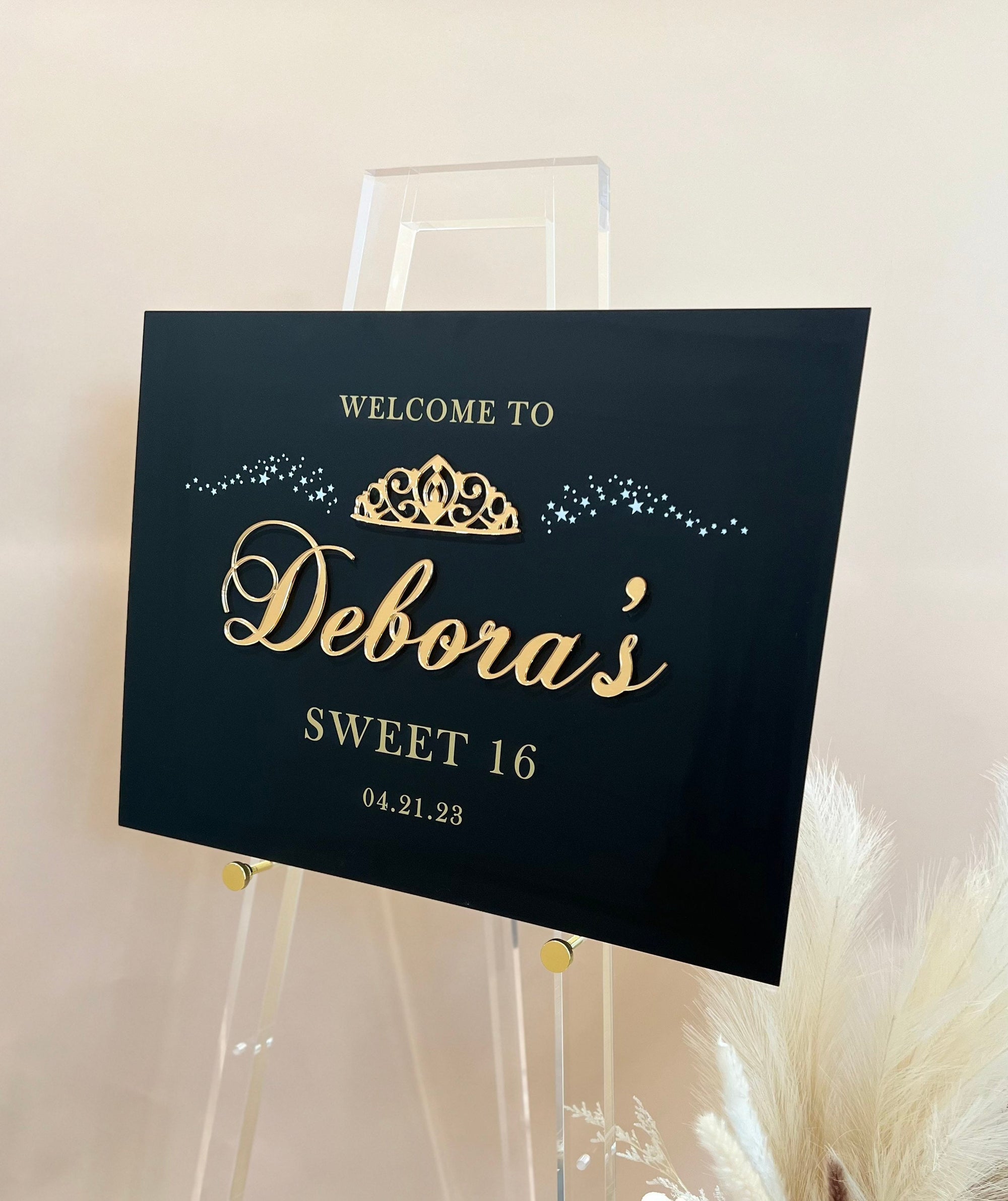 3D Event Entry Signs with Laser Cut Wording - Sign Sizes 18"x24" or 24"x36" 3D-QNC
