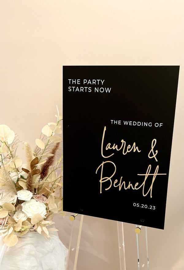 3DF3-ES4 3D Event Entry Signs with Laser Cut Wording - Sign Sizes 18