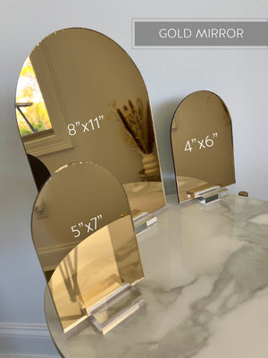 ARCH Shaped Gold, Silver or Rose Gold Mirror Acrylic Blank Stock Sheet Lucite Wedding Signs | DIY Perspex Blanks | Wholesale Craft Supply