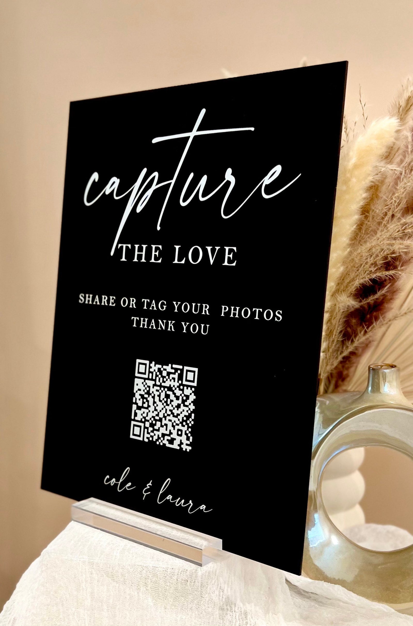 Help Us Capture the Love PERSONALIZED with QR Code S1-AS11