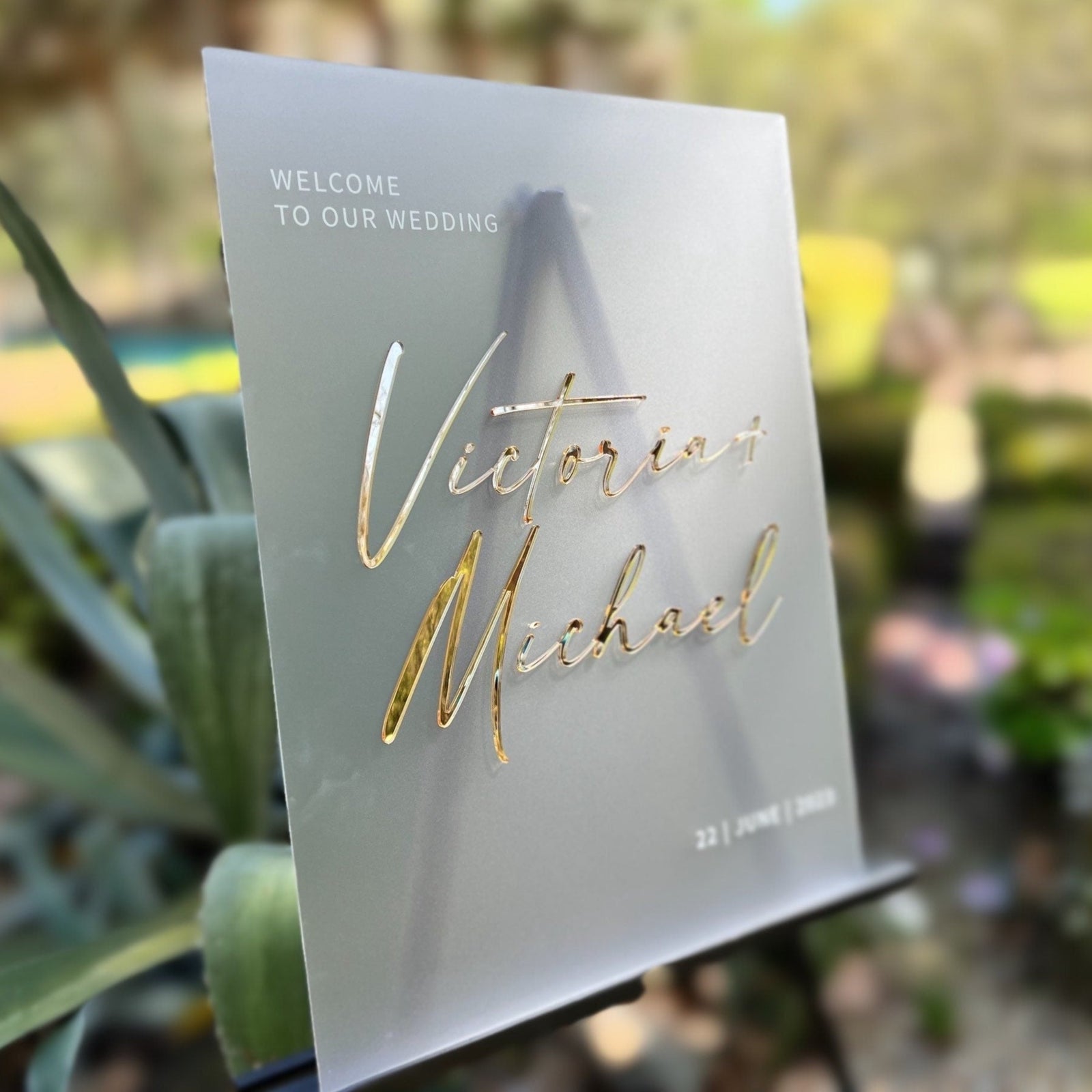 DESIGN 5 3D Event Entry Signs with Laser Cut Wording - Sign Sizes 18"x24" or 24"x36" 3D-WWSD