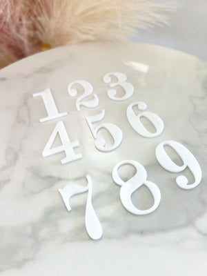 Gold, Rose Gold, Silver Mirror, White or Black Wedding Acrylic Numbers | DIY Table Numbers | Modern Party Decor