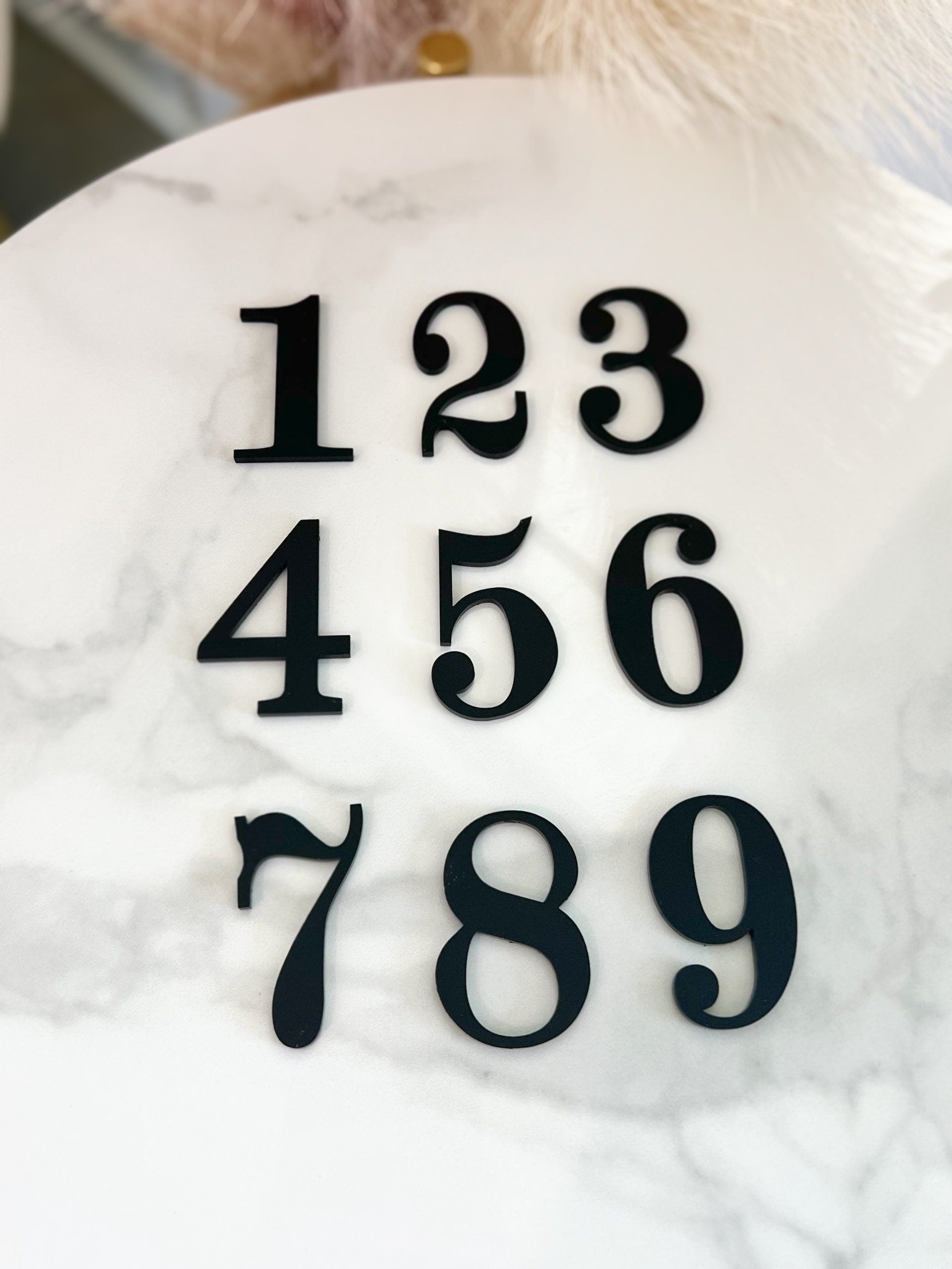 Gold, Rose Gold, Silver Mirror, White or Black Wedding Acrylic Numbers | DIY Table Numbers | Modern Party Decor