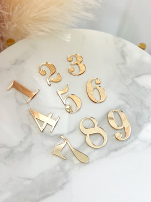 Gold, Rose Gold, Silver Mirror, White or Black Wedding Acrylic Numbers | DIY Table Numbers | Modern Party Decor