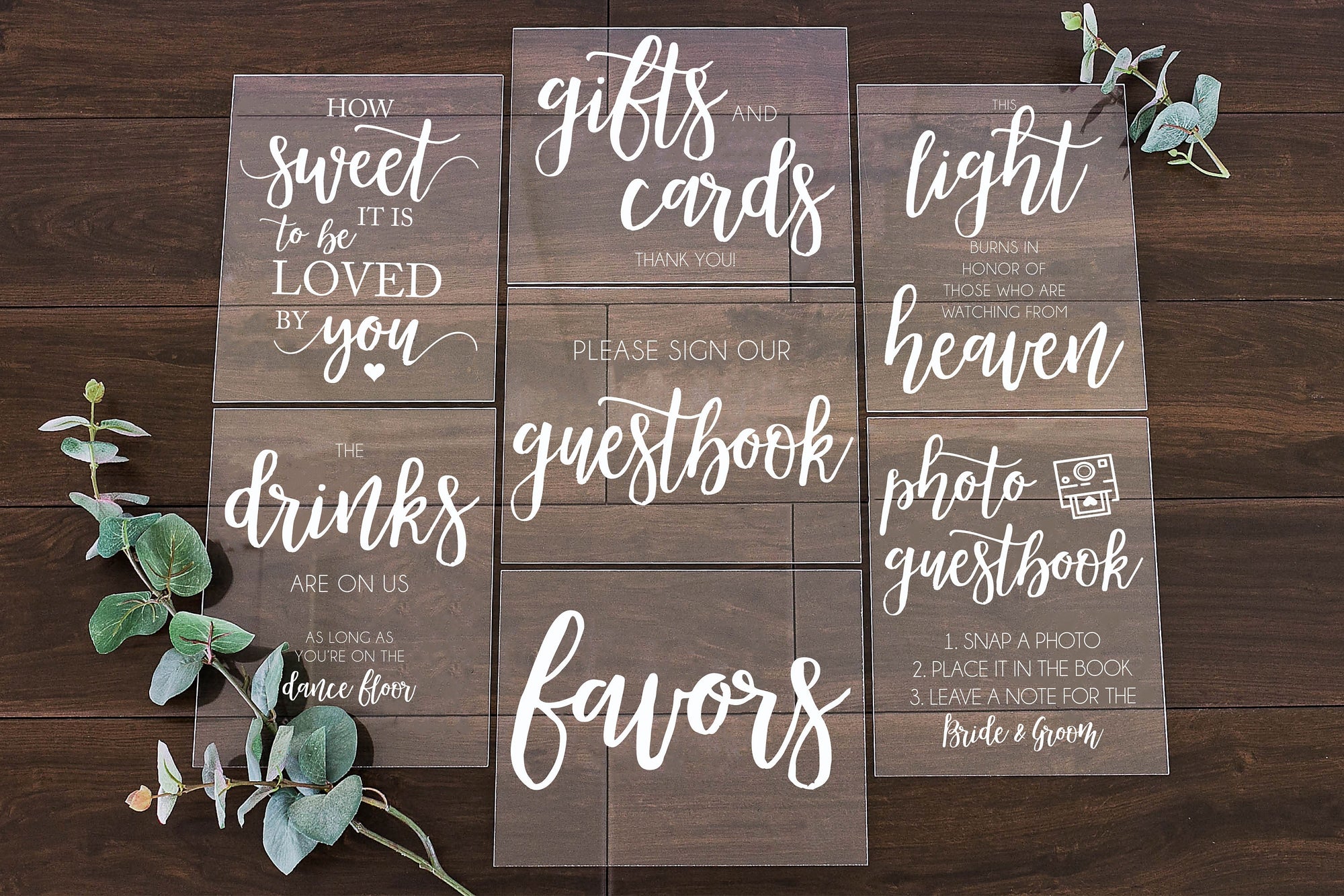 THE HANDLETTERED FONT BUNDLE: 8"X10" TABLE TOP SIGN BUNDLE (UP TO 6 SIGNS)