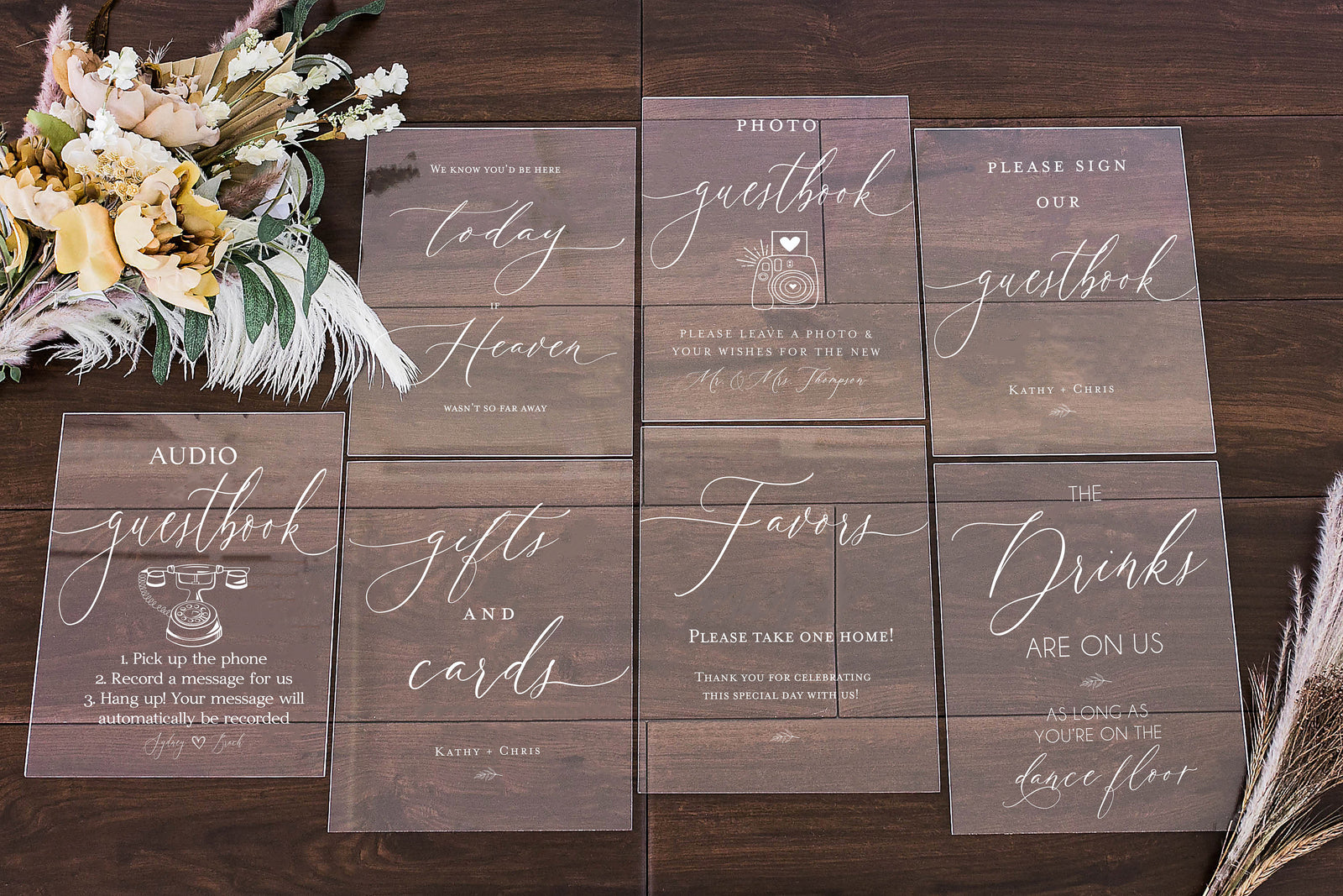 THE EVIE FONT BUNDLE: 8"X10" TABLE TOP SIGN BUNDLE (UP TO 6 SIGNS)