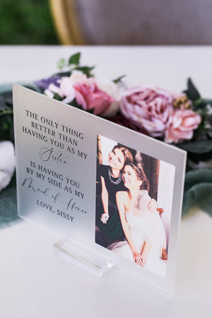 Personalized Photo Plaque w Stand, Only Thing Better Than Having You For A Sister Maid Of Honor Best Friends Forever Gift, Gift for Her