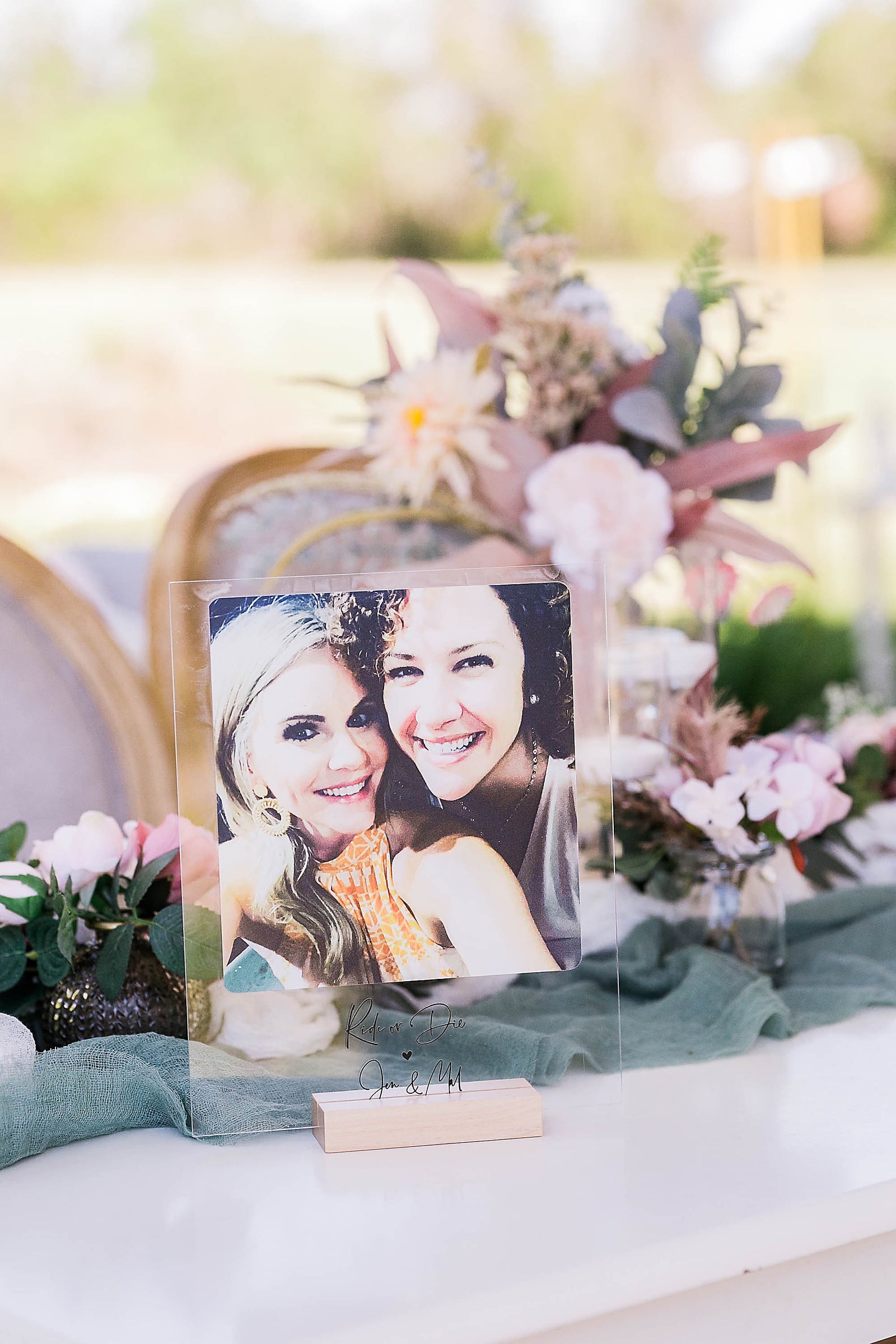 Ride or Die Personalized Photo Plaque w Stand, Best Friends Forever Gift, Gift for Her, Gift for Him, Photo Collage, BFF Partners In Crime