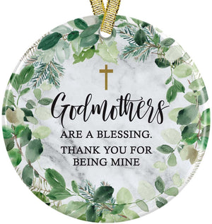 Godmothers Are A Blessing Thank You For Being Mine, Present for Godmother, 2023 Gift Idea, godparent appreciation, legacy, wreath design
