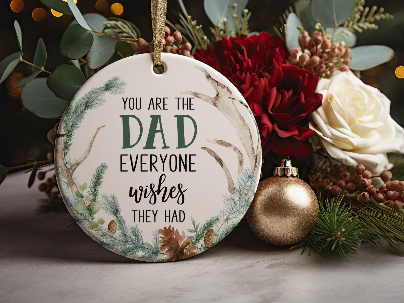 Dad Everyone Wishes They Had, First Christmas as a Daddy Woodland Deer Modern Farmhouse, New Dad or Daddy, Best Dad Ever, Man Myth Legend