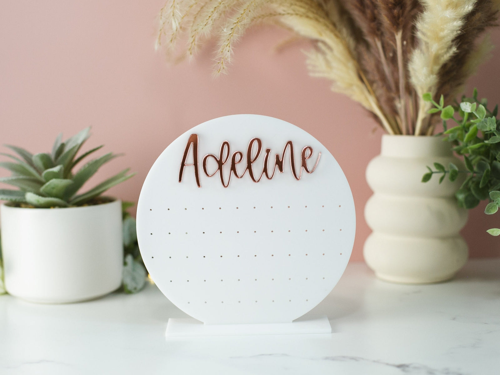 Personalized Earring Holder for Girl, Gold Mirror Jewelry Organizer Stand, Simple Gifts, Acrylic Earring Display, Custom Home Organizer