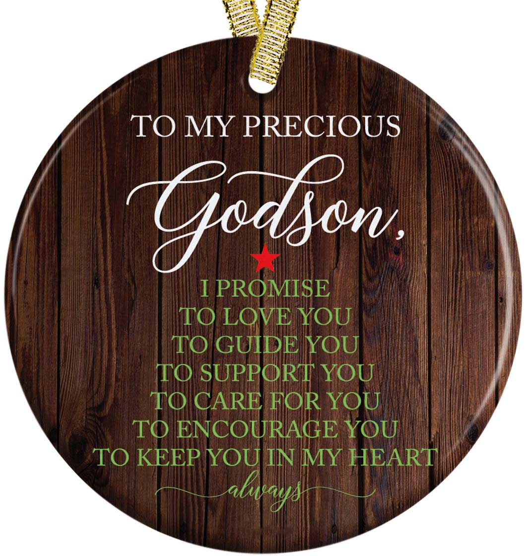 Godson Greatest Gift Ornament, Gift Idea for Godchild from Godmother, Godfather or Godparent, Best Godson Ever Christmas Ornament