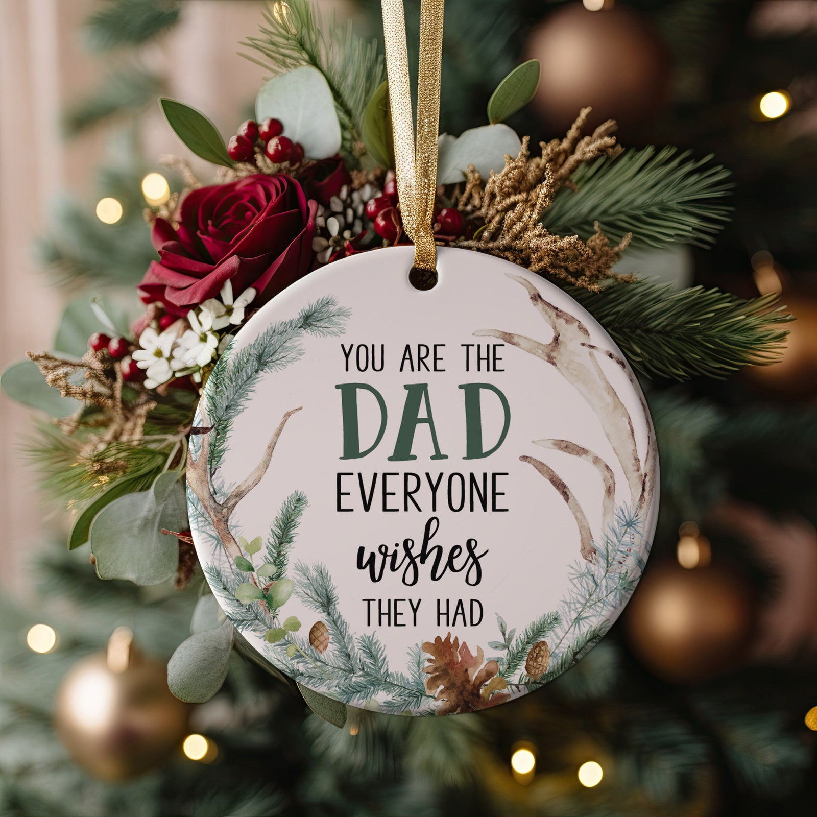 Dad Everyone Wishes They Had, First Christmas as a Daddy Woodland Deer Modern Farmhouse, New Dad or Daddy, Best Dad Ever, Man Myth Legend