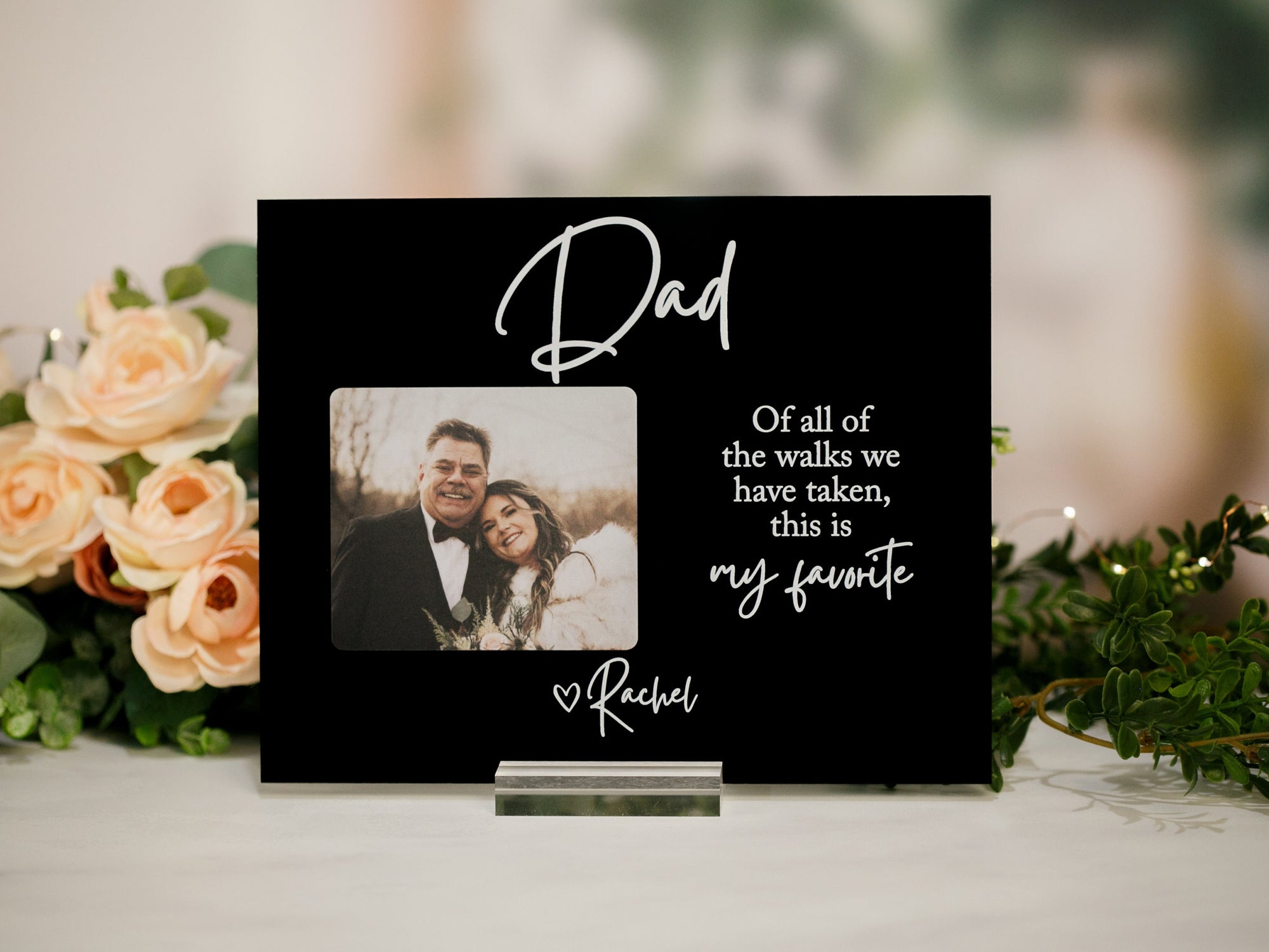 Personalized Dad Thank You Gift, Of All The Walks We&#39;ve Taken Father of the Bride From Daughter on Wedding Day Custom Photo Birthday Present