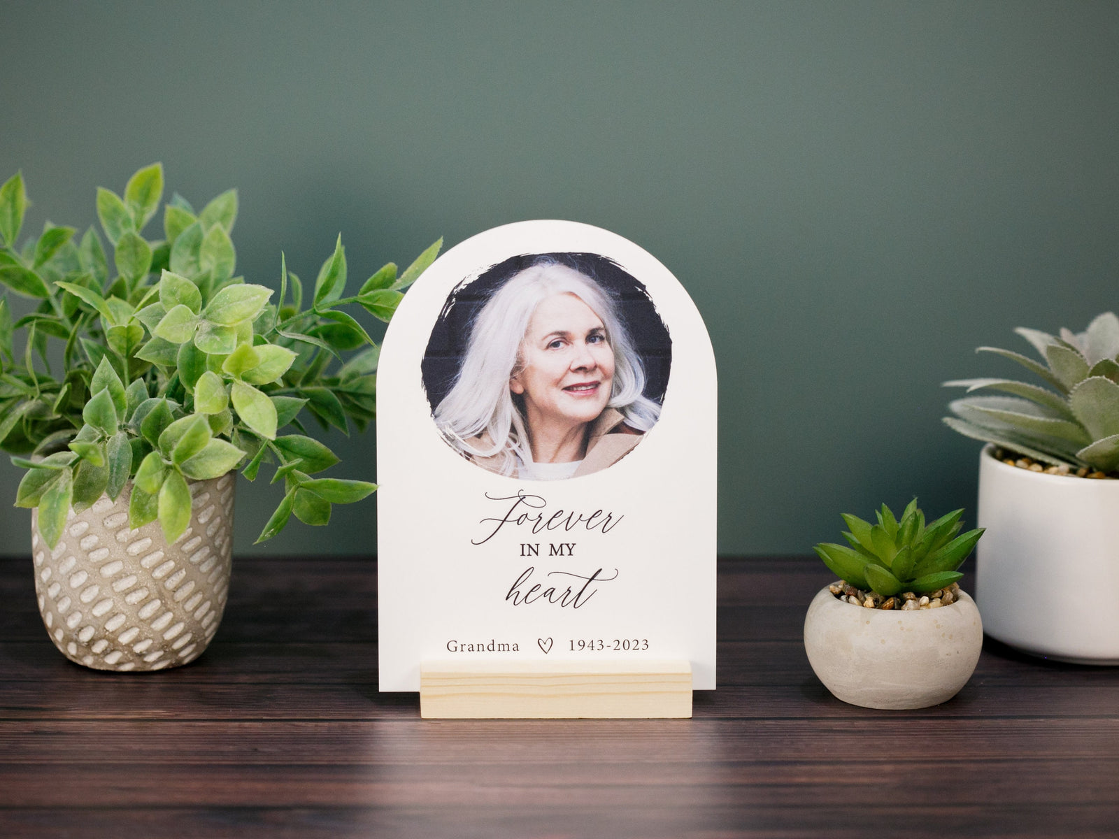 Personalized Memorial Sympathy Gifts, Clear Acrylic Desktop Display In Memory of Loss Of Loved One, Remember Photo Gift, Forever In My Heart