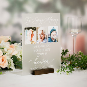 Reserved In Loving Memory Photo Wedding Chair Sign, Memorial of Loss Of Loved One, Remember Photo Gift, Forever In My Heart, Placeholder