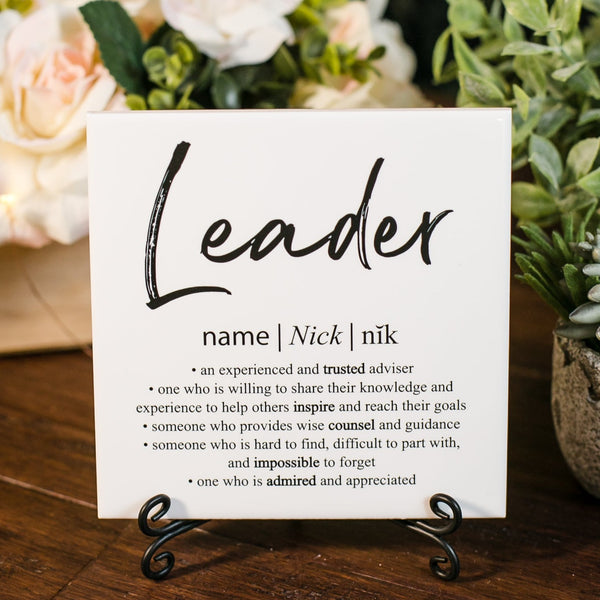 Marble Leader Definition Appreciation Custom Sign With Stand - Pink ...