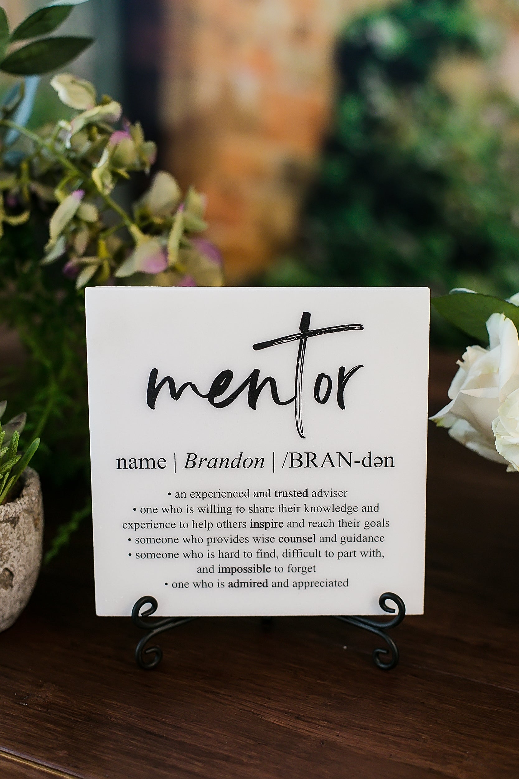Mentor Impossible To Forget Definition Appreciation Tile Sign
